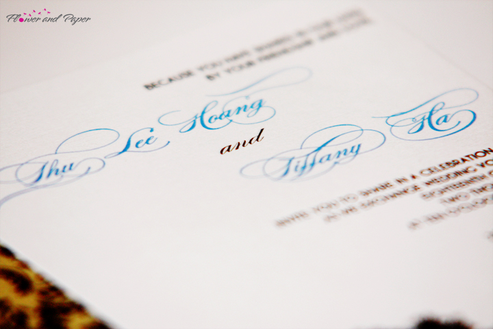 A modern chic wedding invitation for a perfectly assembled Tiffany inspired